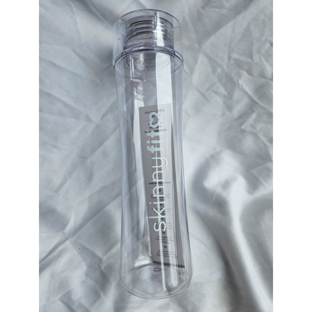 SkinnyFit 24oz Water‎ Bottle | BPA-Free Clear Reusable Detox & Infuser Bottle